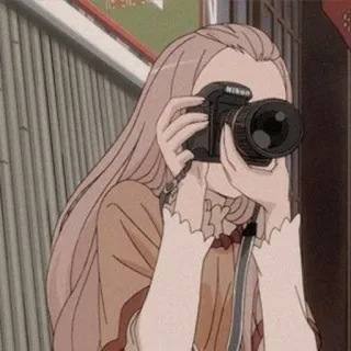 📷 48724361 fotografie, kamera, nikon, anime, mädchen, porträt whatsapp sticker