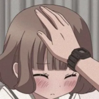 👨‍👧 aba3bf05 Anime, Mädchen, Kopf tätscheln, Süß, Zärtlich, Sanft whatsapp sticker