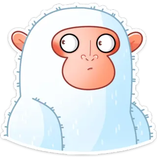 🤨 550706b1 yeti, abominable snowman, cryptid, monster, cute, sticker whatsapp sticker