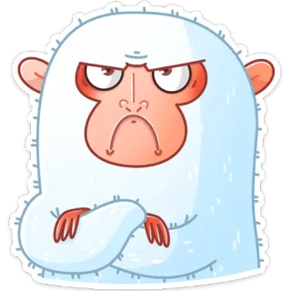 😡 7c504357 yeti, monster, cartoon, angry, furry, creature, character whatsapp sticker