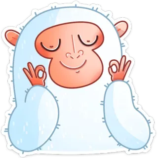 ☺️ 7ffc2711 yeti, monster, okay, zen, relaxed, monster, peaceful whatsapp sticker