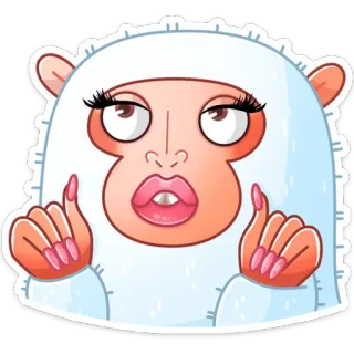 💅 ca3e22d6 sticker, monster, furry, cartoon, fantasy, expression, mascot whatsapp sticker