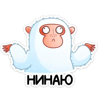 🤷‍♂️ d3da7649 НИНАЮ monkey, confused, shrug, cartoon, animal whatsapp sticker