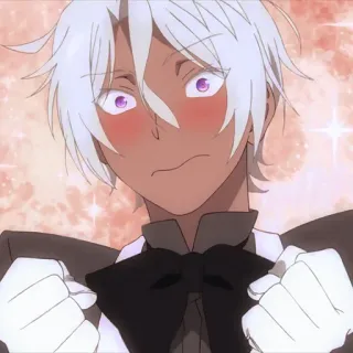 😚 a087da5e anime, personaggio, arrossire, carino telegram sticker