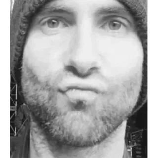 😘 bc1b86ad man, portrait, beanie, person, headshot, facial hair telegram sticker