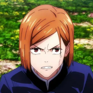 🔨 4233c43d Nobara Kugisaki Jujutsu Kaisen アニメ, 呪術廻戦, 釘崎野薔薇, キャラクター, 怒り telegram sticker