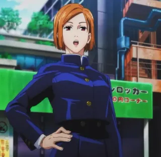 🔨 87ce51af Nobara Kugisaki Jujutsu Kaisen アニメ, キャラクター, 女性, 制服, 呪術廻戦, 釘崎野薔薇 telegram sticker