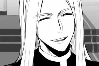 😊 a06f3b2d Anime, Manga, Mann, Lächeln, lange Haare telegram sticker