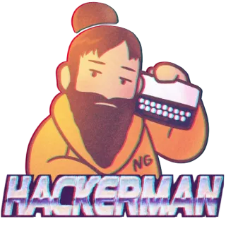 😎 c2656095 HACKERMAN ハッカー, キーボード, テクノロジー, インターネット, コンピューター, プログラミング telegram sticker