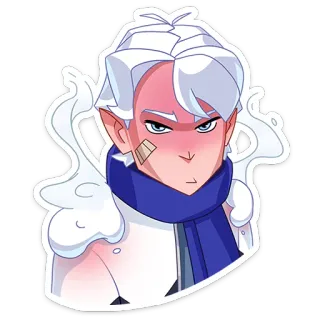 😡 7bd46089 stiker, kartun, karakter, marah, pria, syal telegram sticker