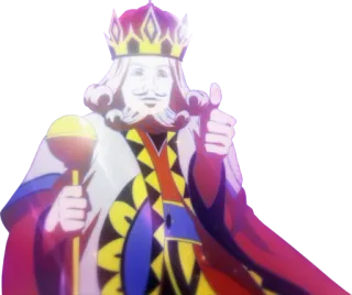 👍 1c5c45b0 re, personaggio, corona, anime telegram sticker