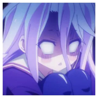 🐁 9e3b3b7d Shiro No Game No Life Аниме, Широ, No Game No Life, милый, испуганный telegram sticker