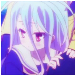 ♿️ d0531353 Shiro No Game No Life Аниме, Манга, Широ, No Game No Life, Милый, Кавай telegram sticker