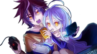😏 3784da27 Shiro No Game No Life Anime, No Game No Life, Shiro, Sora, Geschwister, Gaming telegram sticker