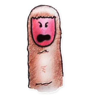 😡 79dd1142 dito, arrabbiato, cartone animato, umorismo telegram sticker