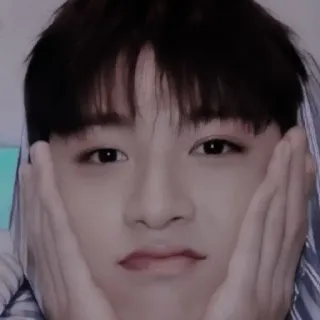 🐮 adec2d2f faccia, persona, ritratto, mani, carino whatsapp sticker