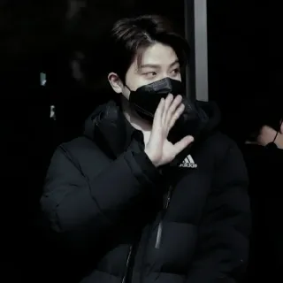 🐮 b33d6179 uomo, maschera, adidas, giacca, inverno, coreano whatsapp sticker