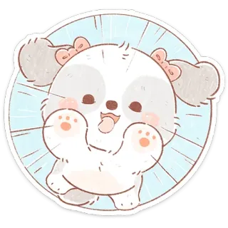 🐶 0faaaebd chien, mignon, animal, dessin animé, autocollant, chiot telegram sticker
