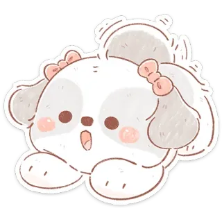 🐶 2d4fd3f7 chien, chiot, mignon, animal, dessin animé, autocollant telegram sticker