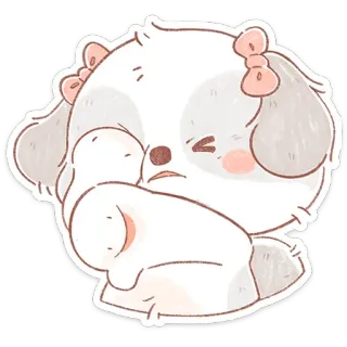 🐶 7e54f6e7 chiot, chien, mignon, animal, dessin animé, autocollant telegram sticker