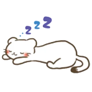 💤 3457b686 ZZZ assonnato, dormire, gatto, stanco, cartone animato, zzz whatsapp sticker