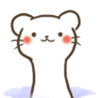 😬 3678acc5 topo, animale, cartone animato, carino, kawaii, bianco whatsapp sticker