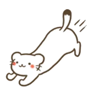 🙃 ca41cb45 gatto, gattino, carino, animale, cartone animato, giocoso, stiramento whatsapp sticker