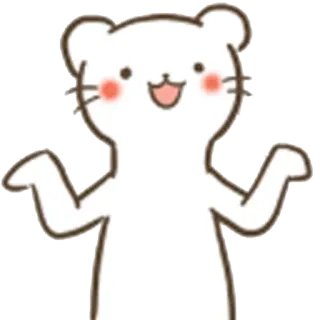 😉 eebb268e animale, orso, carino, kawaii, illustrazione, adesivo whatsapp sticker