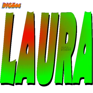 😭 19331f00 LAURA Имя, Лаура, Зеленый, Красный, Граффити, Персонализация whatsapp sticker