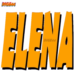 😝 2ace4342 ELENA Имя, Стикер, Текст, Графика, ELENA whatsapp sticker