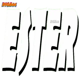 🧐 375abbad ESTER Имя, Слово, Белый, Текст whatsapp sticker