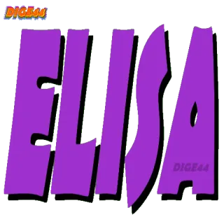 😜 4cc0a4e3 ELISA Имя, Фиолетовый, Текст, Элиза whatsapp sticker