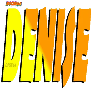 😚 5dd382d4 DENISE Имя, Дениз, Прозвище, Жёлтый, Оранжевый whatsapp sticker