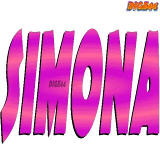 😶 c06203f4 SIMONA Имя, Симона, фиолетовый, наклейка, маджента whatsapp sticker