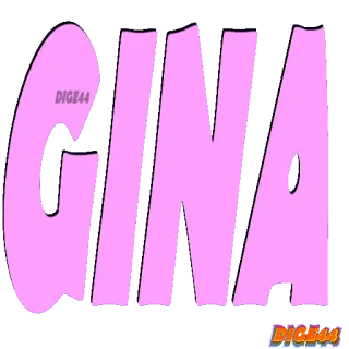 😞 d07e8089 GINA Имя, Текст-арт, Персонализированный, Текст whatsapp sticker