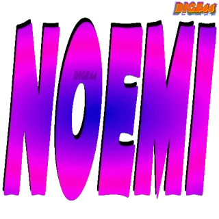 😥 d6aedfc7 NOEMI Имя, Текст, Типографика, Стикер whatsapp sticker