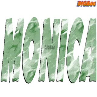 😱 df5e29d4 Monica MONICA Имя, Зеленый, 3D, Стикер, Текст whatsapp sticker