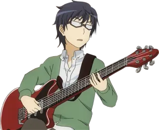 🎸 022d50f8 Anime, Guitare, Musique, Personnage, Divertissement telegram sticker
