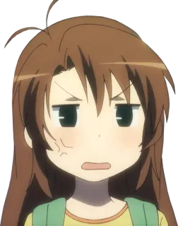 😰 8f10427f Animé, Fille, En colère, Dessin animé telegram sticker