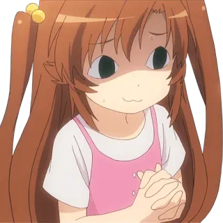 😐 95917794 animé, fille, dessin animé, expression telegram sticker