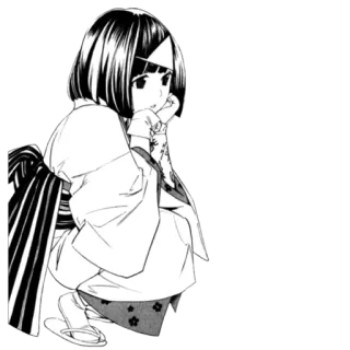 😳 d81e89cf Аниме, Манга, Девушка, Кимоно, Японский telegram sticker