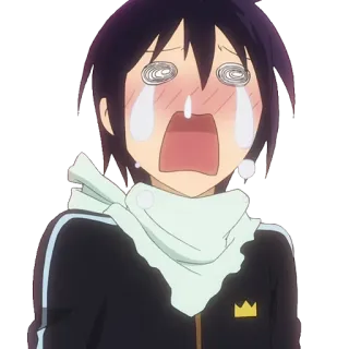😭 2e1e8dd5 Yato Noragami Anime, Manga, Piangere, Triste, Noragami, Yato, Sticker whatsapp sticker