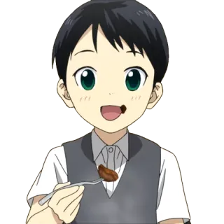 😃 4bb0b14d Anime, Ragazzo, Cibo, Cartone animato whatsapp sticker