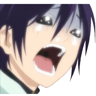 😭 8bb01d0d anime, piangere, triste, faccia whatsapp sticker