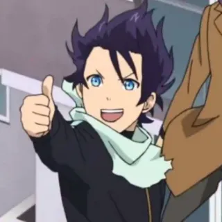 💈 2e375734 anime, dibujos animados, pulgares arriba, chico, sonriendo telegram sticker