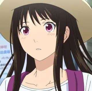 💈 4803149d Hiyori Iki Noragami Anime, Chica, Sombrero, Hiyori, Noragami, Personaje telegram sticker