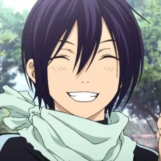 💈 8707e896 Yato Noragami Anime, Personaje, Noragami, Yato, Dios, Bufanda telegram sticker