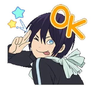 😋 95d54e1f OK anime, ok, approvazione, accordo, cartone animato whatsapp sticker