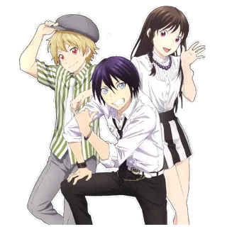 ☺️ 9087389b Noragami Anime, Noragami, Yato, Hiyori, Yukine telegram sticker