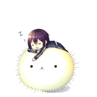 😴 92c50ca5 Yato Noragami animé, endormi, mignon, dormir, dessin animé, Noragami, Yato telegram sticker
